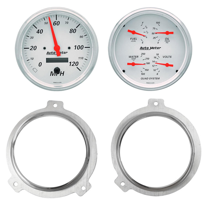AutoMeter AutoMeter Arctic White Instrument Clusters 7038-03 Autofit