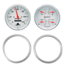 AutoMeter AutoMeter Arctic White Instrument Clusters 7039-03 Autofit
