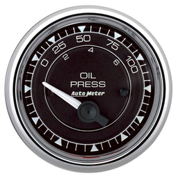 Autometer Autometer Autometer Chrono Chrome Series Oil Pressure Gauge (AU9727) Autofit