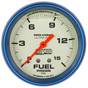 Autometer Autometer Autometer Ultra-Nite Series Liquid Filled Fuel Pressure Gauge (AU4211) Autofit