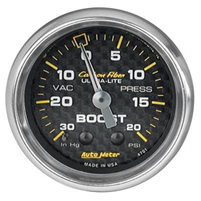 AutoMeter AutoMeter Carbon Fiber Ultra-Lite Analog Gauges 4701 Autofit