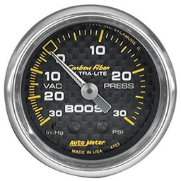 AutoMeter AutoMeter Carbon Fiber Ultra-Lite Analog Gauges 4703 Autofit