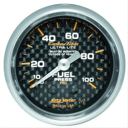 AutoMeter AutoMeter Carbon Fiber Ultra-Lite Analog Gauges 4712 Autofit