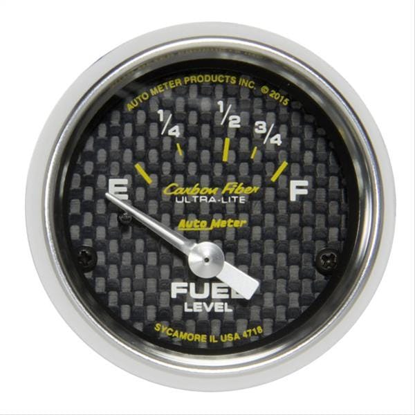 AutoMeter AutoMeter Carbon Fiber Ultra-Lite Analog Gauges 4718 Autofit