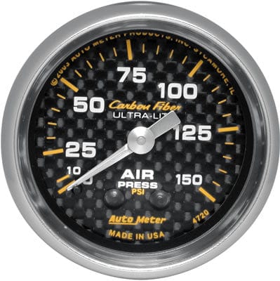 AutoMeter AutoMeter Carbon Fiber Ultra-Lite Analog Gauges 4720 Autofit