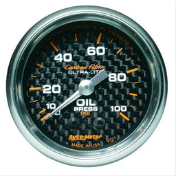 AutoMeter AutoMeter Carbon Fiber Ultra-Lite Analog Gauges 4721 Autofit