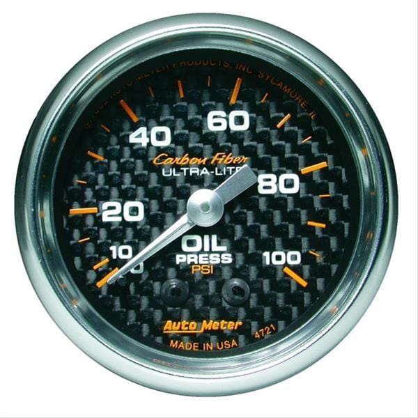 AutoMeter AutoMeter Carbon Fiber Ultra-Lite Analog Gauges 4721 Autofit