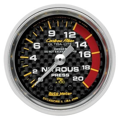 AutoMeter AutoMeter Carbon Fiber Ultra-Lite Analog Gauges 4728 Autofit