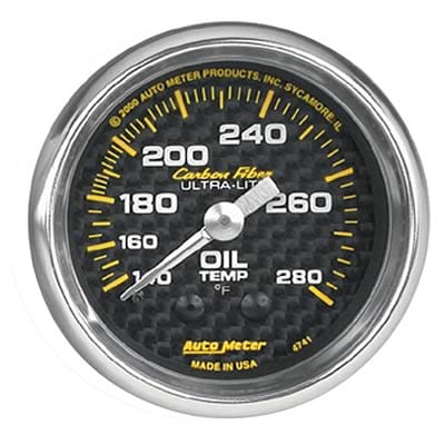 AutoMeter AutoMeter Carbon Fiber Ultra-Lite Analog Gauges 4741 Autofit