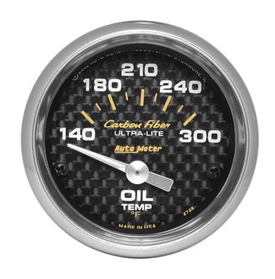 AutoMeter AutoMeter Carbon Fiber Ultra-Lite Analog Gauges 4748 Autofit