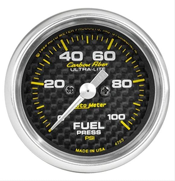 AutoMeter AutoMeter Carbon Fiber Ultra-Lite Analog Gauges 4761 Autofit