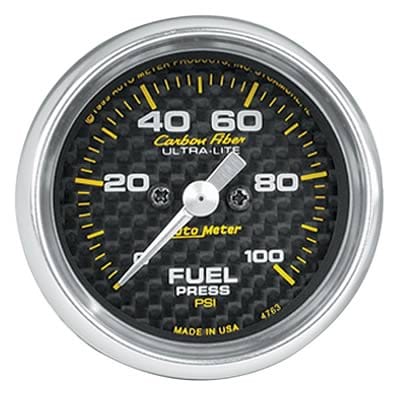 AutoMeter AutoMeter Carbon Fiber Ultra-Lite Analog Gauges 4763 Autofit