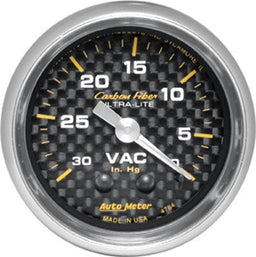 AutoMeter AutoMeter Carbon Fiber Ultra-Lite Analog Gauges 4784 Autofit