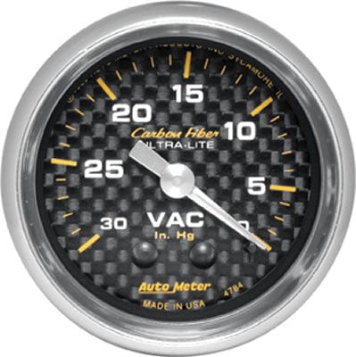 AutoMeter AutoMeter Carbon Fiber Ultra-Lite Analog Gauges 4784 Autofit