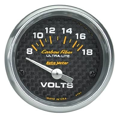 AutoMeter AutoMeter Carbon Fiber Ultra-Lite Analog Gauges 4791 Autofit