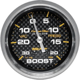AutoMeter AutoMeter Carbon Fiber Ultra-Lite Analog Gauges 4801 Autofit