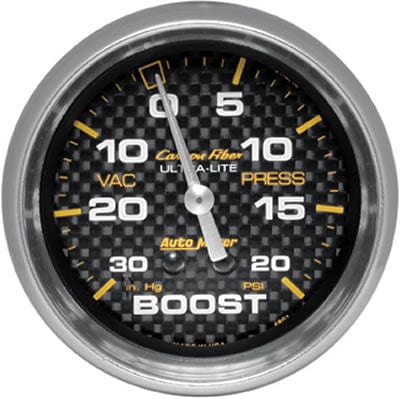 AutoMeter AutoMeter Carbon Fiber Ultra-Lite Analog Gauges 4801 Autofit