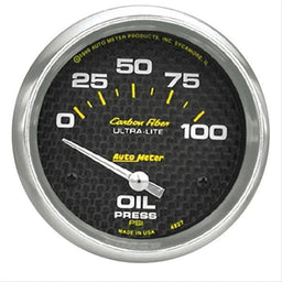 AutoMeter AutoMeter Carbon Fiber Ultra-Lite Analog Gauges 4827 Autofit