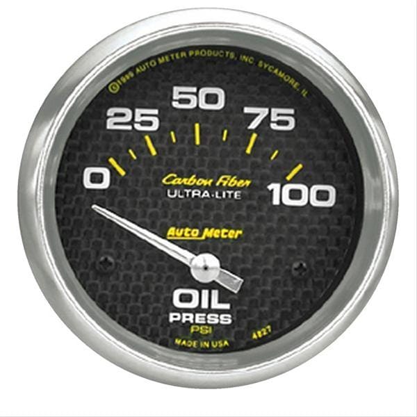 AutoMeter AutoMeter Carbon Fiber Ultra-Lite Analog Gauges 4827 Autofit