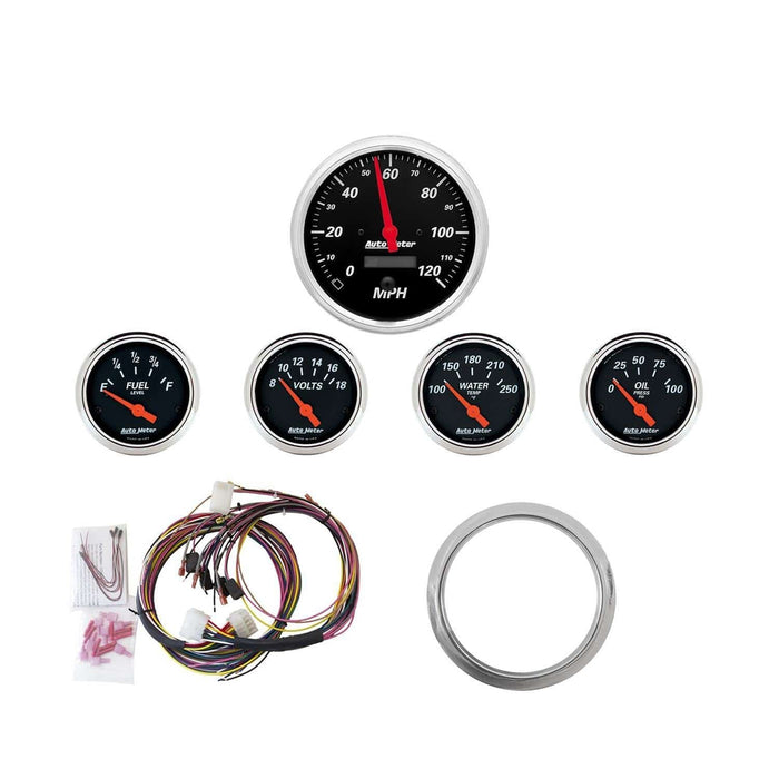AutoMeter AutoMeter Designer Black Analog Gauge Kits 7034-DB Autofit