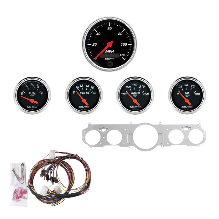 AutoMeter AutoMeter Designer Black Instrument Clusters 7035-DB Autofit