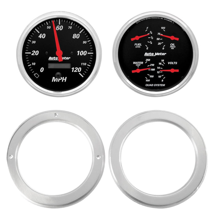 AutoMeter AutoMeter Designer Black Instrument Clusters 7037-06 Autofit