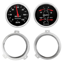 AutoMeter AutoMeter Designer Black Instrument Clusters 7038-06 Autofit