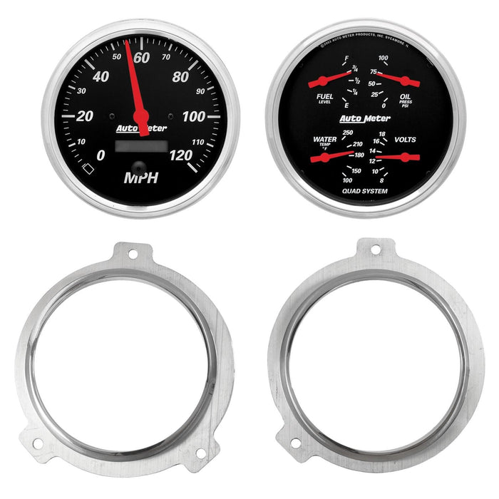 AutoMeter AutoMeter Designer Black Instrument Clusters 7038-06 Autofit