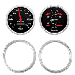 AutoMeter AutoMeter Designer Black Instrument Clusters 7039-06 Autofit