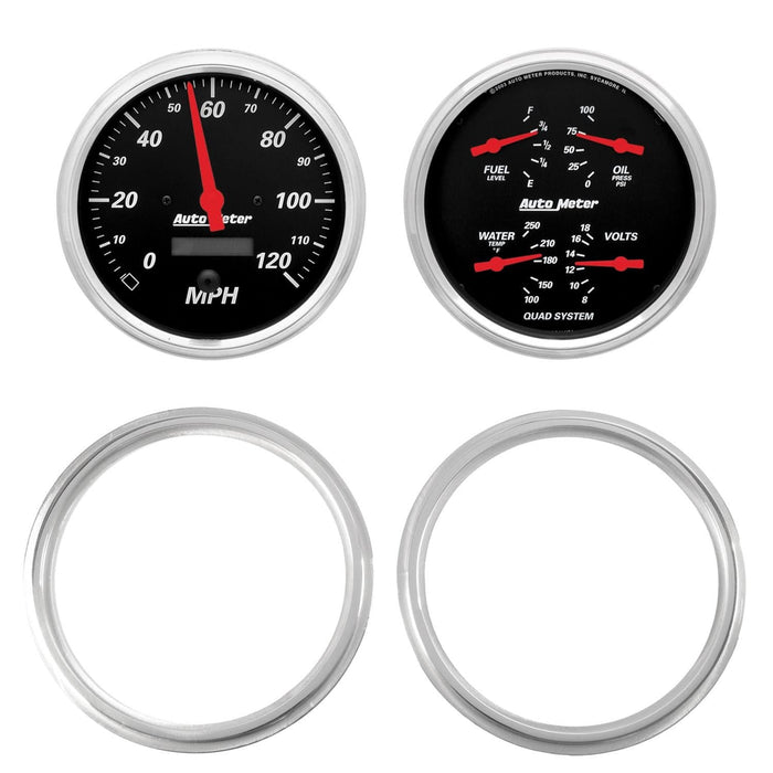AutoMeter AutoMeter Designer Black Instrument Clusters 7039-06 Autofit