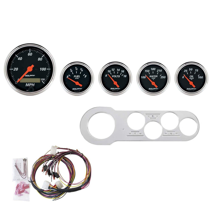 AutoMeter AutoMeter Designer Black Instrument Clusters 7042-DB Autofit