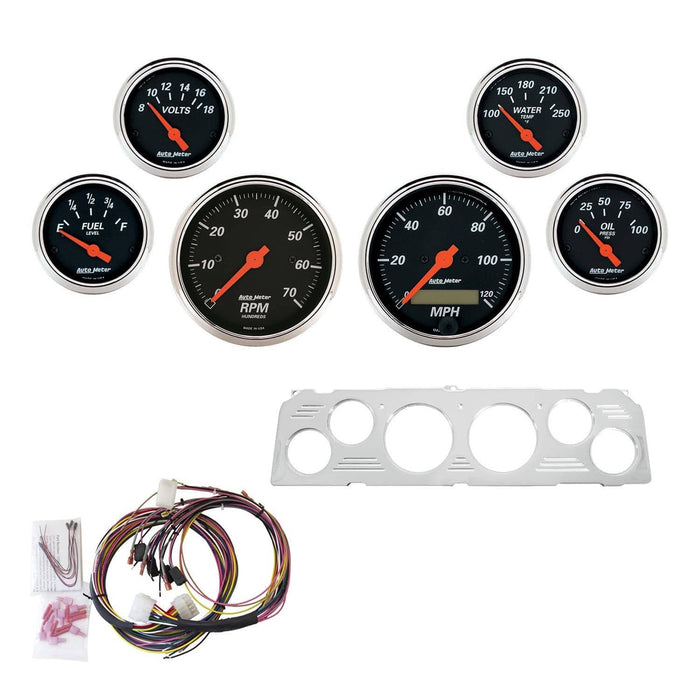 AutoMeter AutoMeter Designer Black Instrument Clusters 7043-DB Autofit