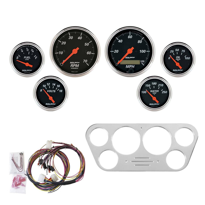 AutoMeter AutoMeter Designer Black Instrument Clusters 7048-DB Autofit