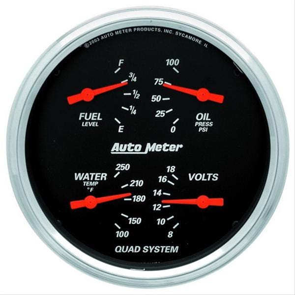 AutoMeter AutoMeter Designer Black Series Analog Gauge Kits 1403 Autofit