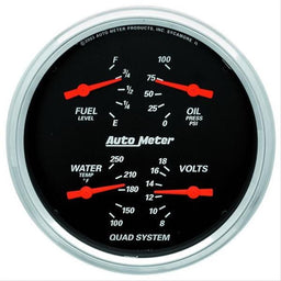 AutoMeter AutoMeter Designer Black Series Analog Gauge Kits 1408 Autofit