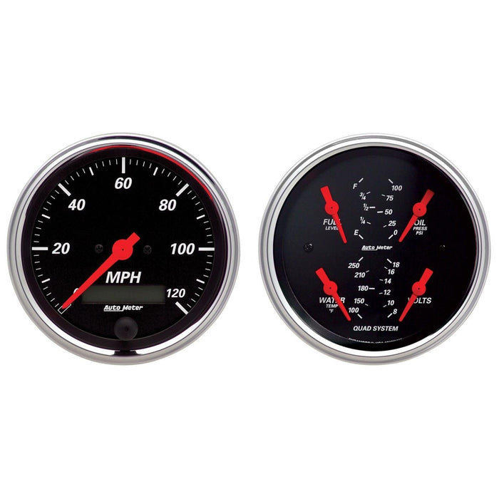 AutoMeter AutoMeter Designer Black Series Analog Gauge Kits 1408 Autofit