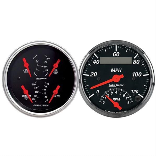 AutoMeter AutoMeter Designer Black Series Analog Gauge Kits 1409 Autofit