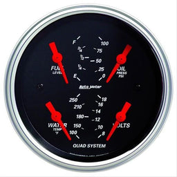 AutoMeter AutoMeter Designer Black Series Analog Gauge Kits 1410 Autofit
