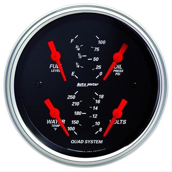 AutoMeter AutoMeter Designer Black Series Analog Gauge Kits 1412 Autofit