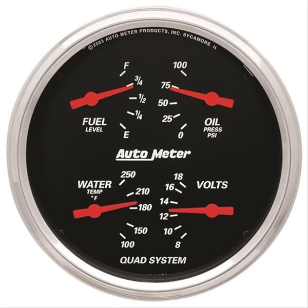 AutoMeter AutoMeter Designer Black Series Analog Gauge Kits 1419 Autofit