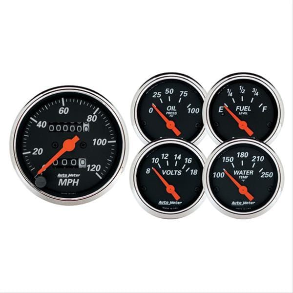 AutoMeter AutoMeter Designer Black Series Analog Gauge Kits 1420 Autofit