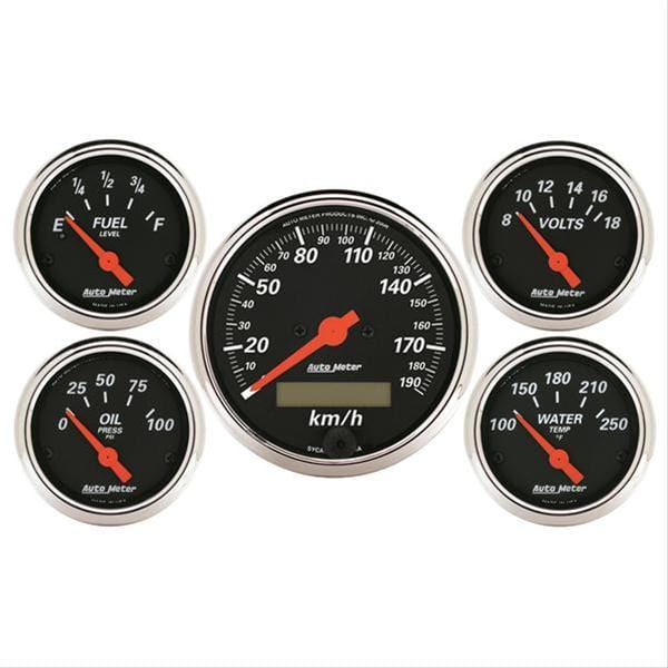 AutoMeter AutoMeter Designer Black Series Analog Gauge Kits 1421-M Autofit