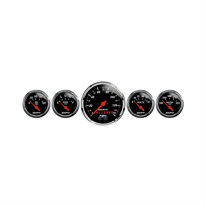 AutoMeter AutoMeter Designer Black Series Analog Gauge Kits 1450 Autofit