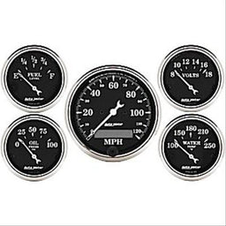 AutoMeter AutoMeter Old Tyme Black Series Analog Gauge Kits 1709 Autofit