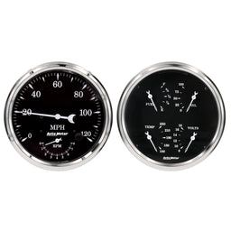 AutoMeter AutoMeter Old Tyme Black Series Analog Gauge Kits 1752 Autofit