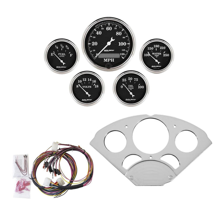 AutoMeter AutoMeter Old Tyme Black Series Instrument Clusters 7033-OTB Autofit