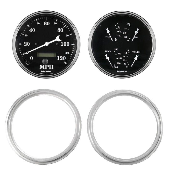 AutoMeter AutoMeter Old Tyme Black Series Instrument Clusters 7039-07 Autofit