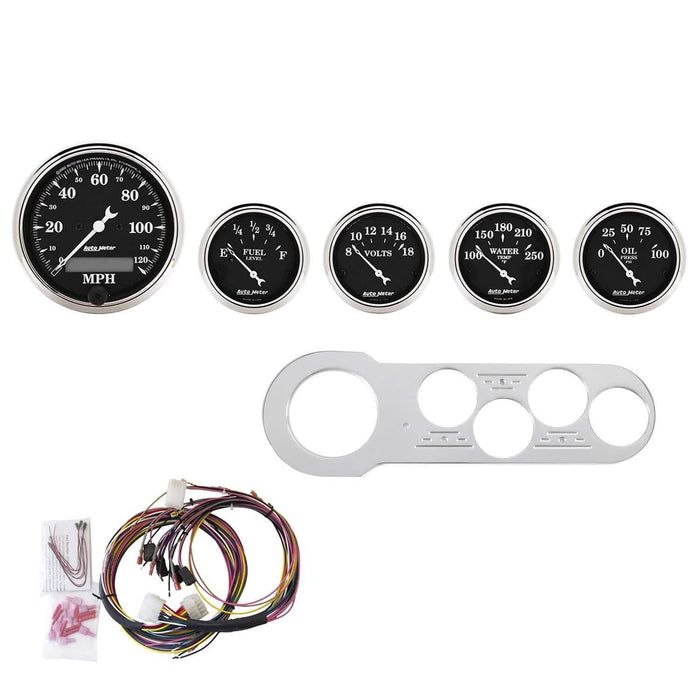 AutoMeter AutoMeter Old Tyme Black Series Instrument Clusters 7042-OTB Autofit