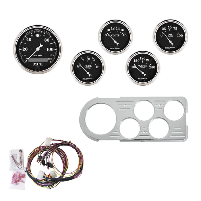 AutoMeter AutoMeter Old Tyme Black Series Instrument Clusters 7046-OTB Autofit