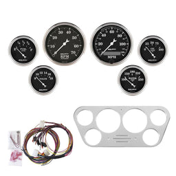AutoMeter AutoMeter Old Tyme Black Series Instrument Clusters 7048-OTB Autofit